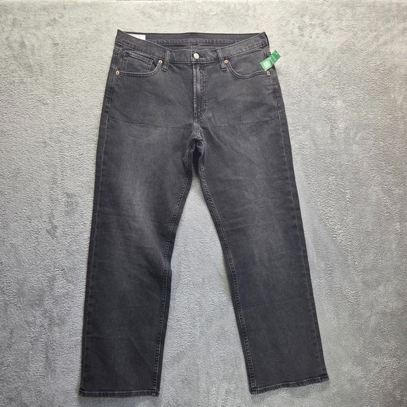 GAP Denim - Gap 1969 Jeans Womens 12 Black 90s Loose Straight Mid Rise Faded Denim
